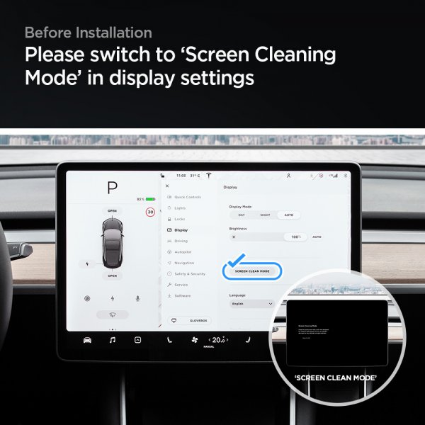 Spigen Skärmskydd GLAS.tR EZ Fit Anti-Glare Tesla Model Y/Model 3 (2017-2023)