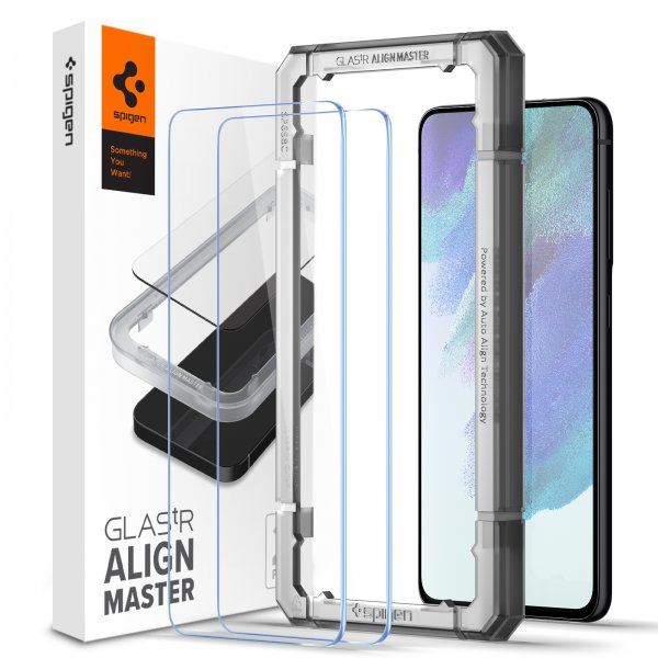 Spigen Samsung Galaxy S21 FE Skärmskydd GLAS.tR ALIGNmaster 2-pack