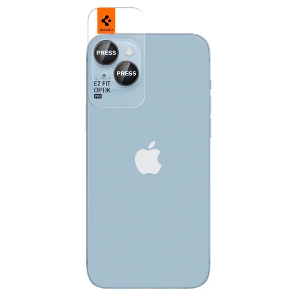Spigen iPhone 14/15/iPhone 14/15 Plus Kameraskydd GLAS.tR EZ Fit Optik Pro 2-pack Svart