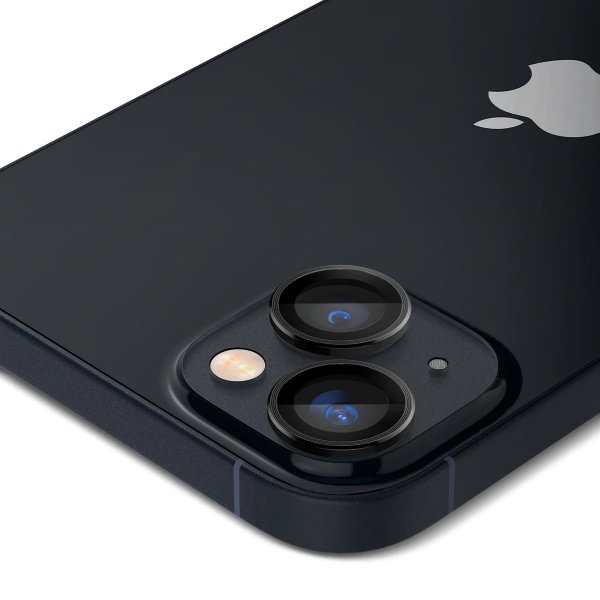 Spigen iPhone 14/15/iPhone 14/15 Plus Kameraskydd GLAS.tR EZ Fit Optik Pro 2-pack Svart