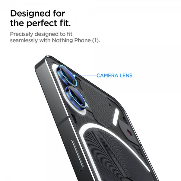 Spigen Nothing Phone (1) Kameraskydd GLAS.tR EZ Fit Optik Pro 2-pack Svart