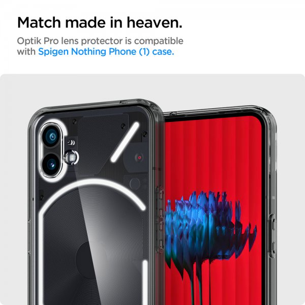 Spigen Nothing Phone (1) Kameraskydd GLAS.tR EZ Fit Optik Pro 2-pack Svart