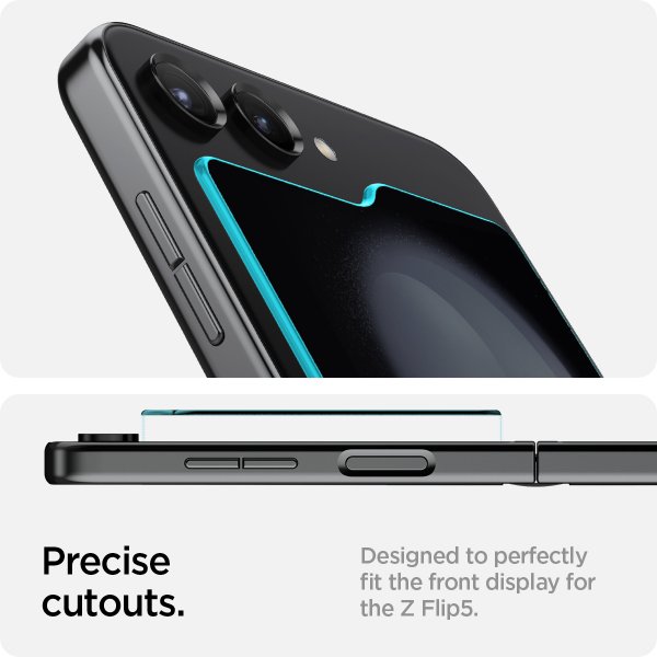 Spigen Samsung Galaxy Z Flip 5 Skärmskydd GLAS.tR EZ Fit 2-pack