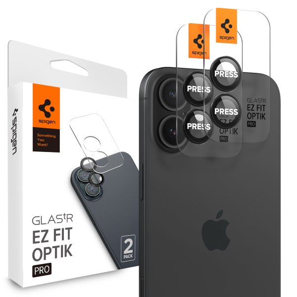 Spigen iPhone 16/iPhone 16 Plus Kameraskydd GLAS.tR EZ Fit Optik Pro 2-pack Svart