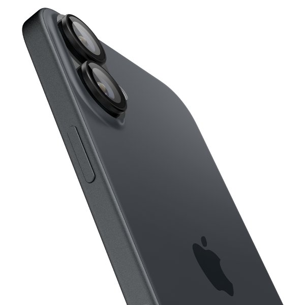 Spigen iPhone 16/iPhone 16 Plus Kameraskydd GLAS.tR EZ Fit Optik Pro 2-pack Svart