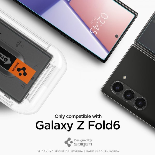 Spigen Samsung Galaxy Z Fold 6 Skärmskydd GLAS.tR EZ Fit 2-pack