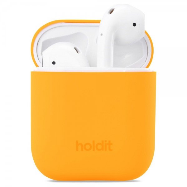 holdit AirPods 1/2 Skal Silikon Orange Juice