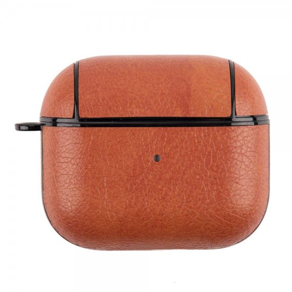 AirPods 3 Skal Lädertextur Ljusbrun