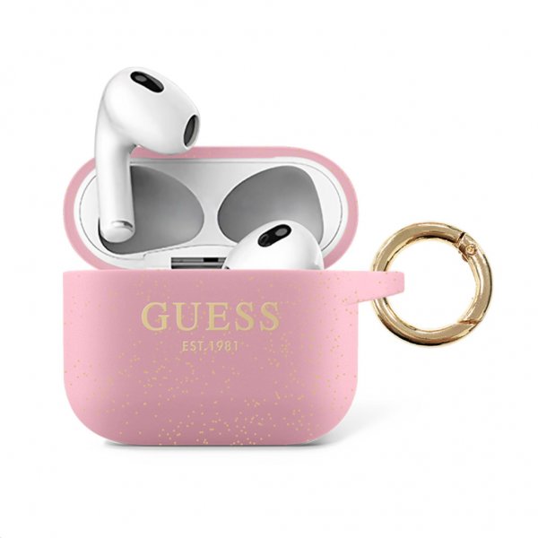 Guess AirPods 3 Skal Printed Logo Rosa