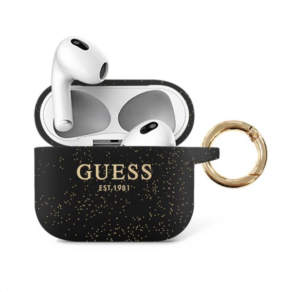 Guess AirPods 3 Skal Printed Logo Svart