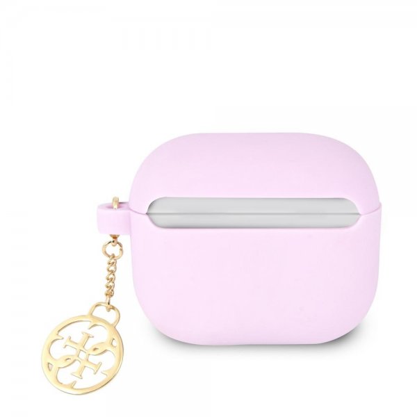 Guess AirPods 3 Skal Classic Logo 4G Charm Lila