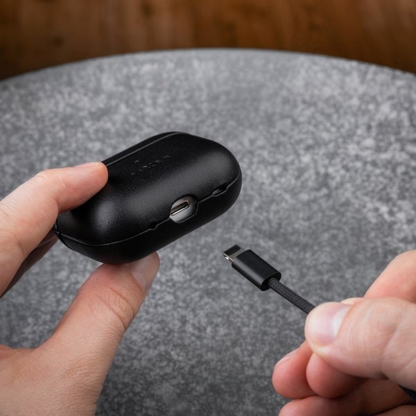 Fixed AirPods 3 Skal PodsLeather MagSafe Svart