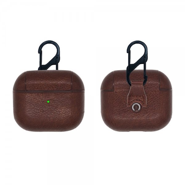 AirPods 3 Skal PU-läder Mörkbrun