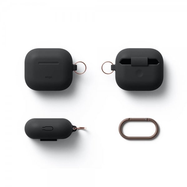 Elago AirPods 3 Skal Silicone Hang Case Svart
