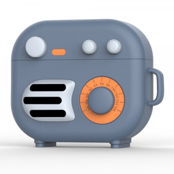 AirPods 3 Skal Silikon 3D Retro Radio Grå