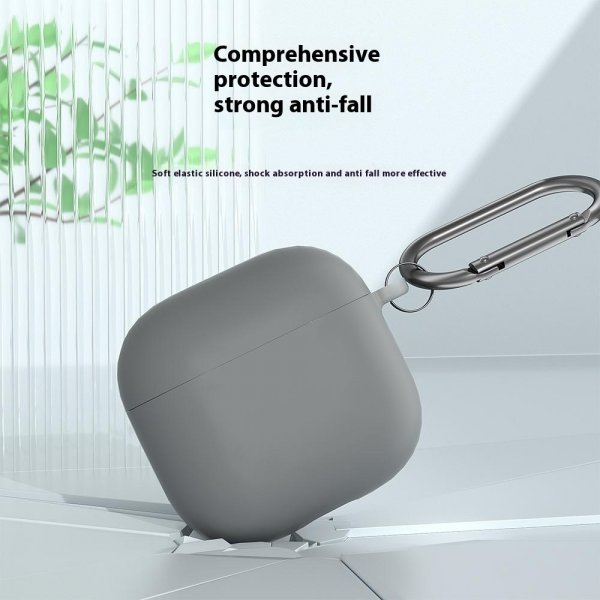 AirPods 4 Skal i Silikon med Karbinhake Grön
