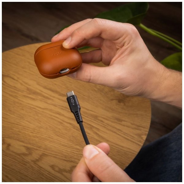 Fixed AirPods 4 Skal PodsLeather Brun