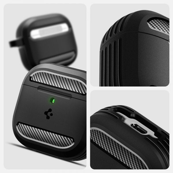 Spigen AirPods 4 Skal Rugged Armor Matte Black