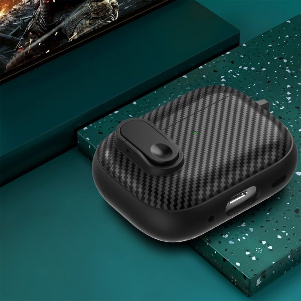 AirPods Pro 2 Skal Kolfibermönster Ljusgrön