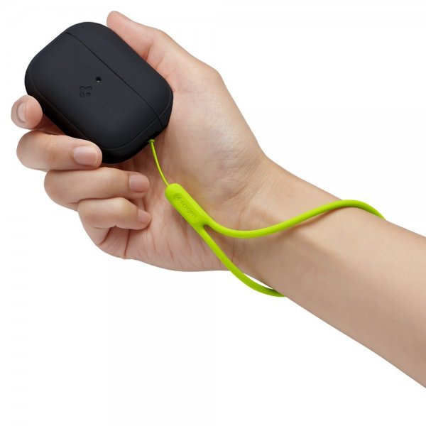 Spigen AirPods Pro 2 Skal Silicone Fit + Strap Svart
