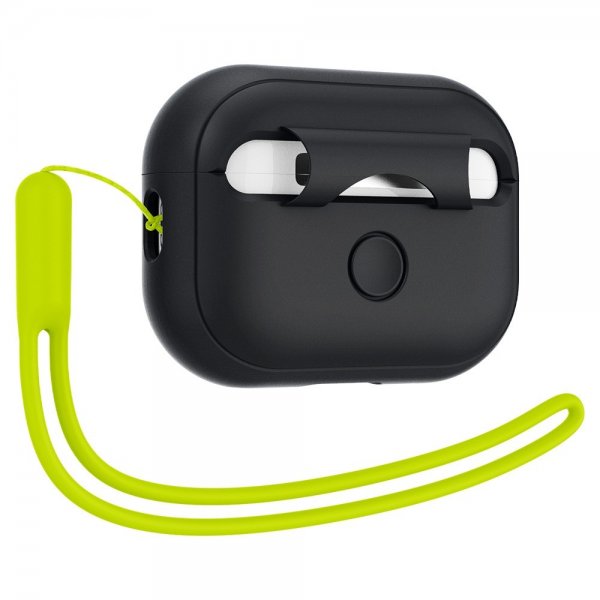 Spigen AirPods Pro 2 Skal Silicone Fit + Strap Svart