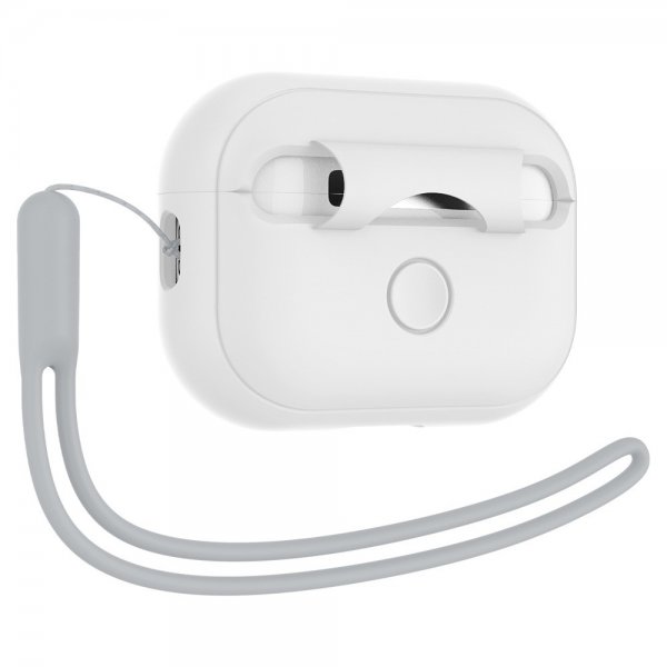 Spigen AirPods Pro 2 Skal Silicone Fit + Strap Vit
