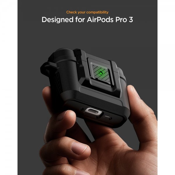 Spigen AirPods Pro 3 Skal Lock Fit Matte Black