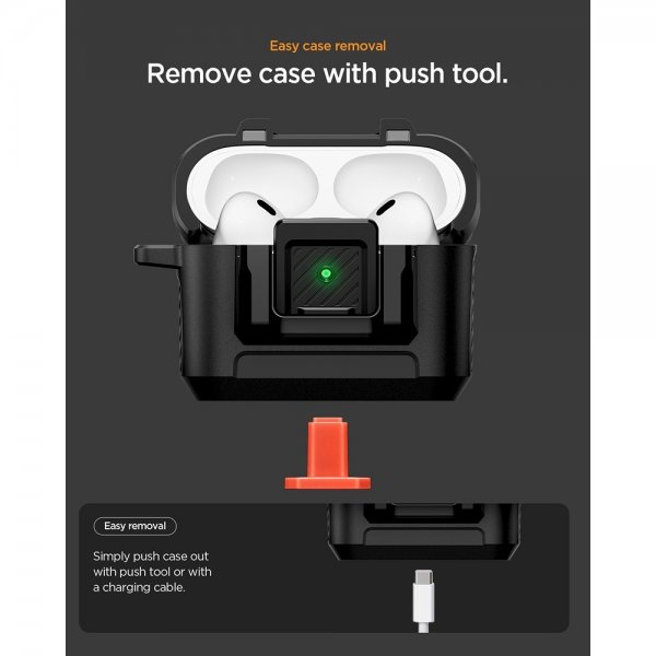 Spigen AirPods Pro 3 Skal Lock Fit Matte Black