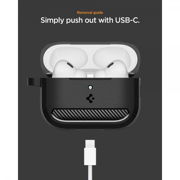 Spigen AirPods Pro 3 Skal Rugged Armor Matte Black