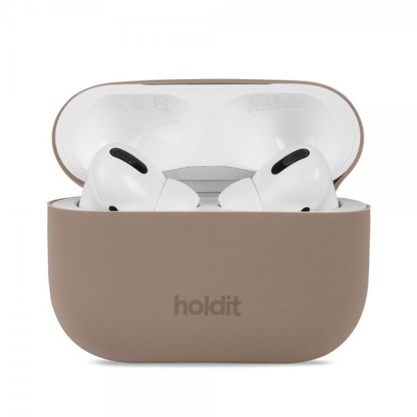 holdit AirPods Pro/AirPods Pro 2 Skal Silikon Mocha Brown