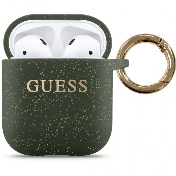 Guess AirPods (1/2) Skal Glitter Khaki
