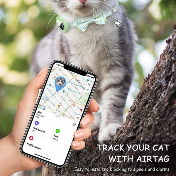 AirTag Hållare Halsband Grön