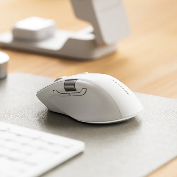 ALOGIC Trådlös Mus Apex Bluetooth USB-C Uppladdningsbar 7 knappar Vit