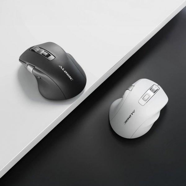 ALOGIC Trådlös Mus Apex Bluetooth USB-C Uppladdningsbar 7 knappar Vit