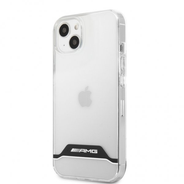AMG iPhone 13 Skal Electroplated Horizontal Stripes Vit Transparent