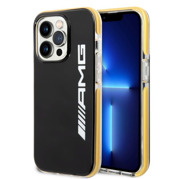AMG iPhone 14 Pro Max Skal med Logo Svart Gul