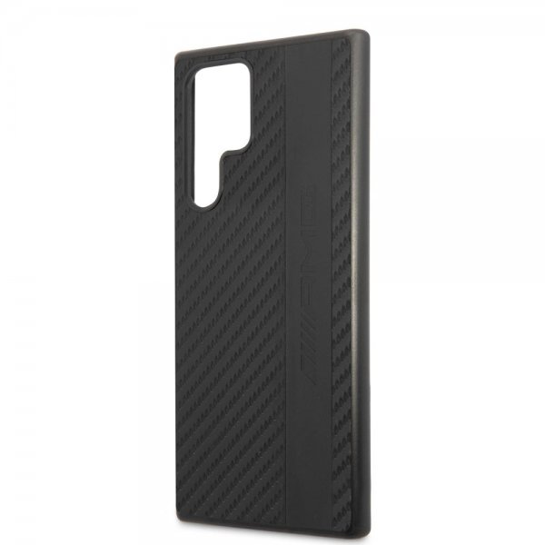 AMG Samsung Galaxy S22 Ultra Skal Leather Stripe Carbon Svart