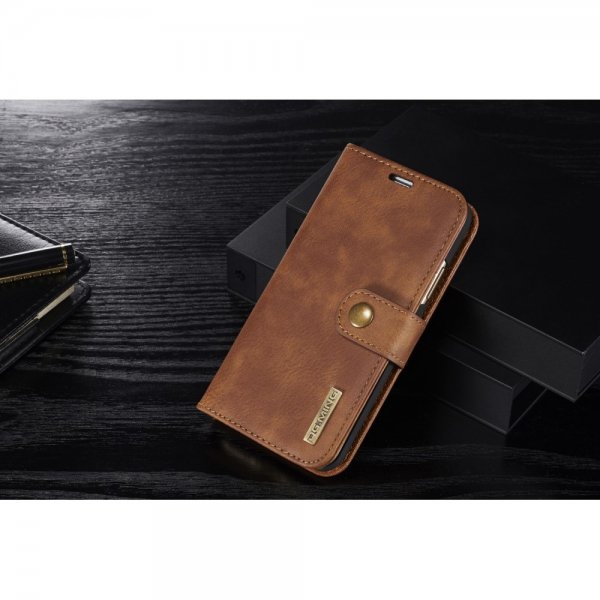 Dg.Ming iPhone X/Xs Plånboksfodral Löstagbart Skal Brun