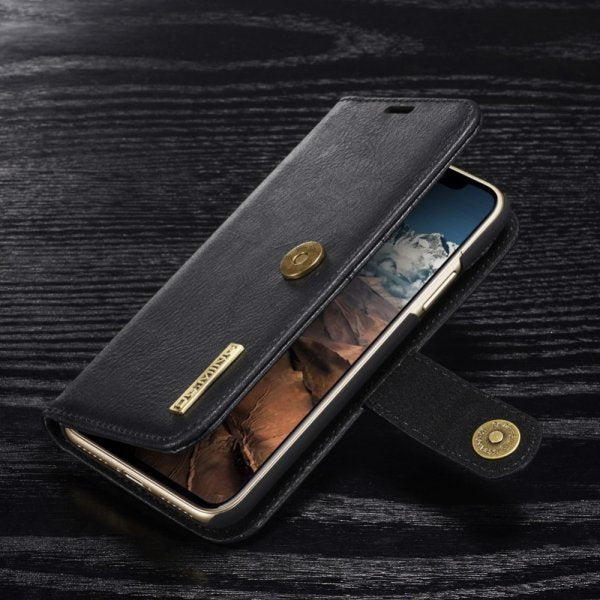Dg.Ming iPhone X/Xs Plånboksfodral Löstagbart Skal Svart