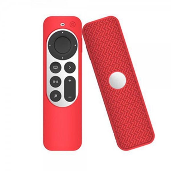 Apple TV 4K 2021/Apple TV Remote (gen 2) Skal Silikon Röd