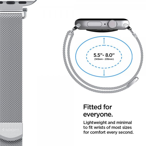 Spigen Apple Watch 38/40/41/42mm Armband WBM4 Silver