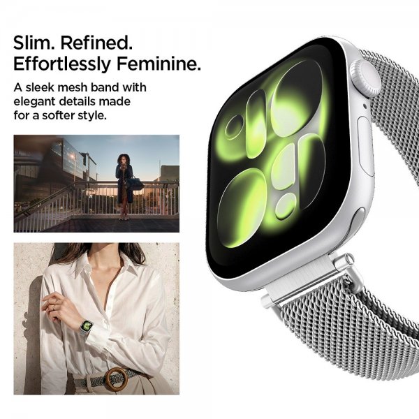 Spigen Apple Watch 38/40/41/42mm Armband WBM4 Silver