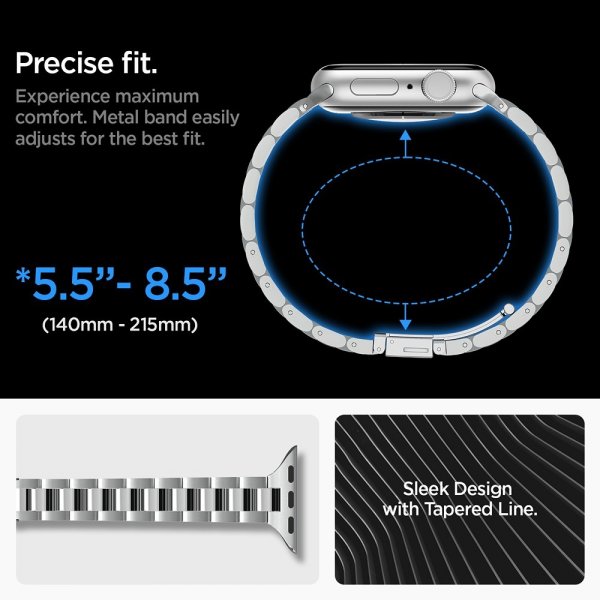 Spigen Apple Watch 38/40/41mm Armband Modern Fit 316L Silver