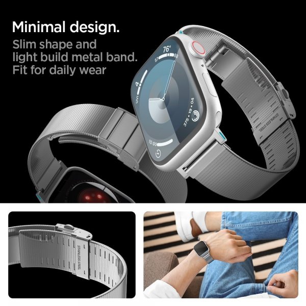 Spigen Apple Watch 38/40/41/42mm Armband Sleek Link Silver