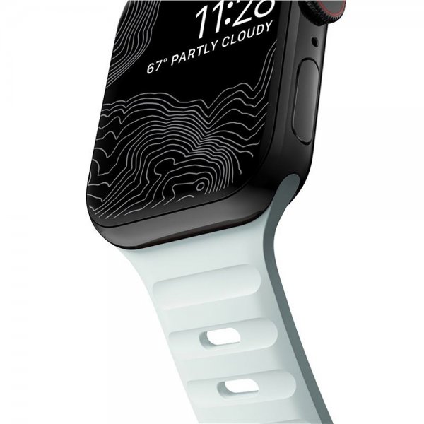 Nomad Apple Watch 38/40/41/42mm Armband Sport Band Icy Blue Glow