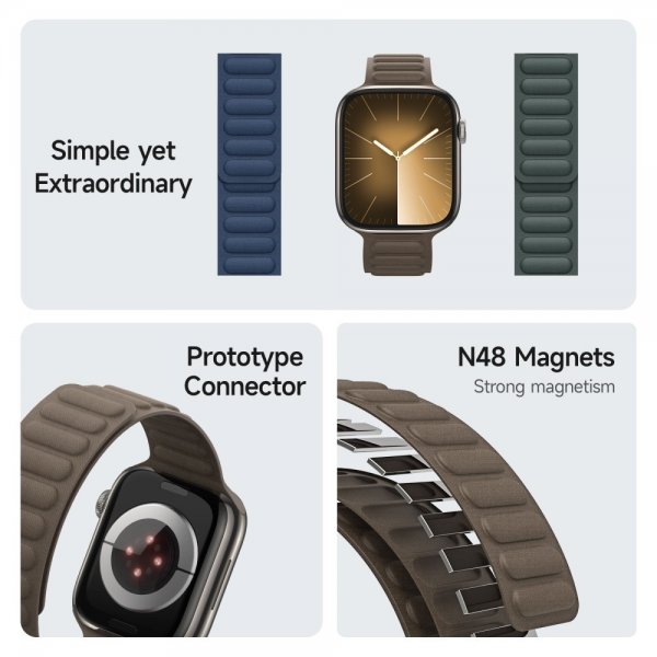 Dux Ducis Apple Watch 38/40/41mm Armband BL Series Taupe