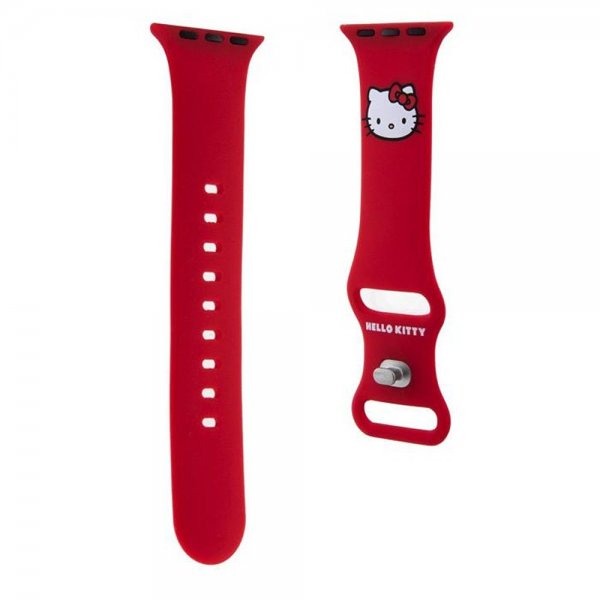 Hello Kitty Apple Watch 38/40/41/42mm Armband Liquid Silicone Röd