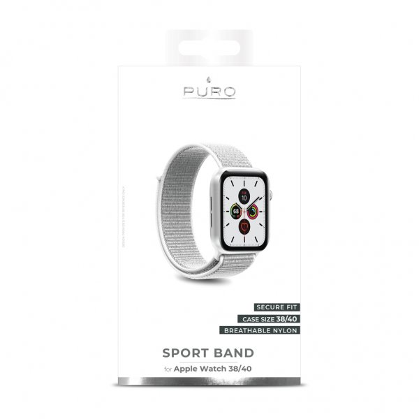 Puro Apple Watch 38/40/41/42mm Armband Sport Band Ice White