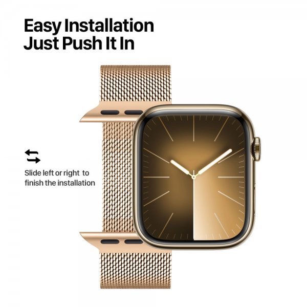 Dux Ducis Apple Watch 44/45/46mm/Apple Watch Ultra Armband Milanese Pro Series Guld