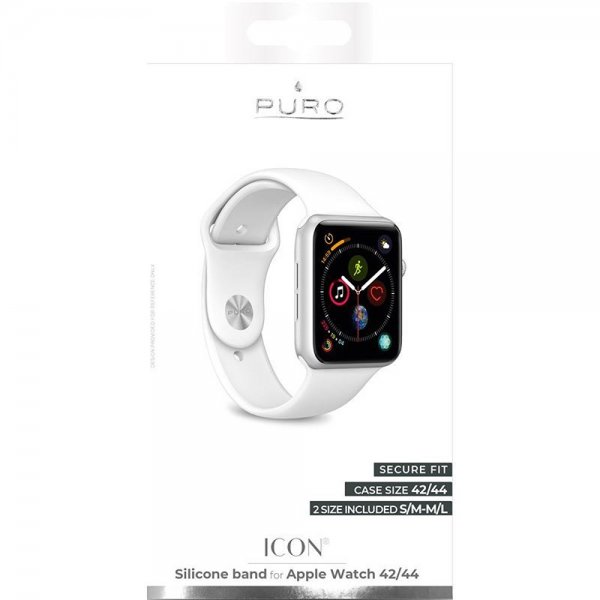 Puro Apple Watch 42/44/45mm Armband Icon Vit
